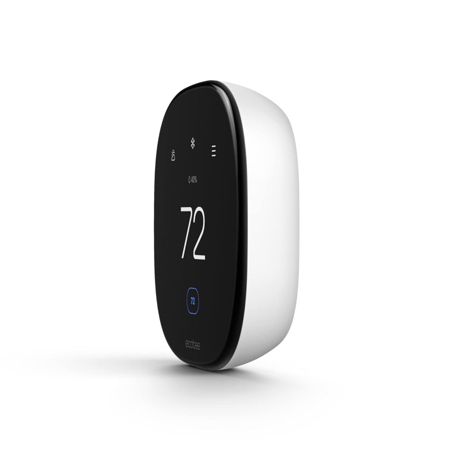 ecobee Smart Thermostat Enhanced: Energy Star Certified, Compatible with Alexa & Google Assistant, 3-Year Warranty