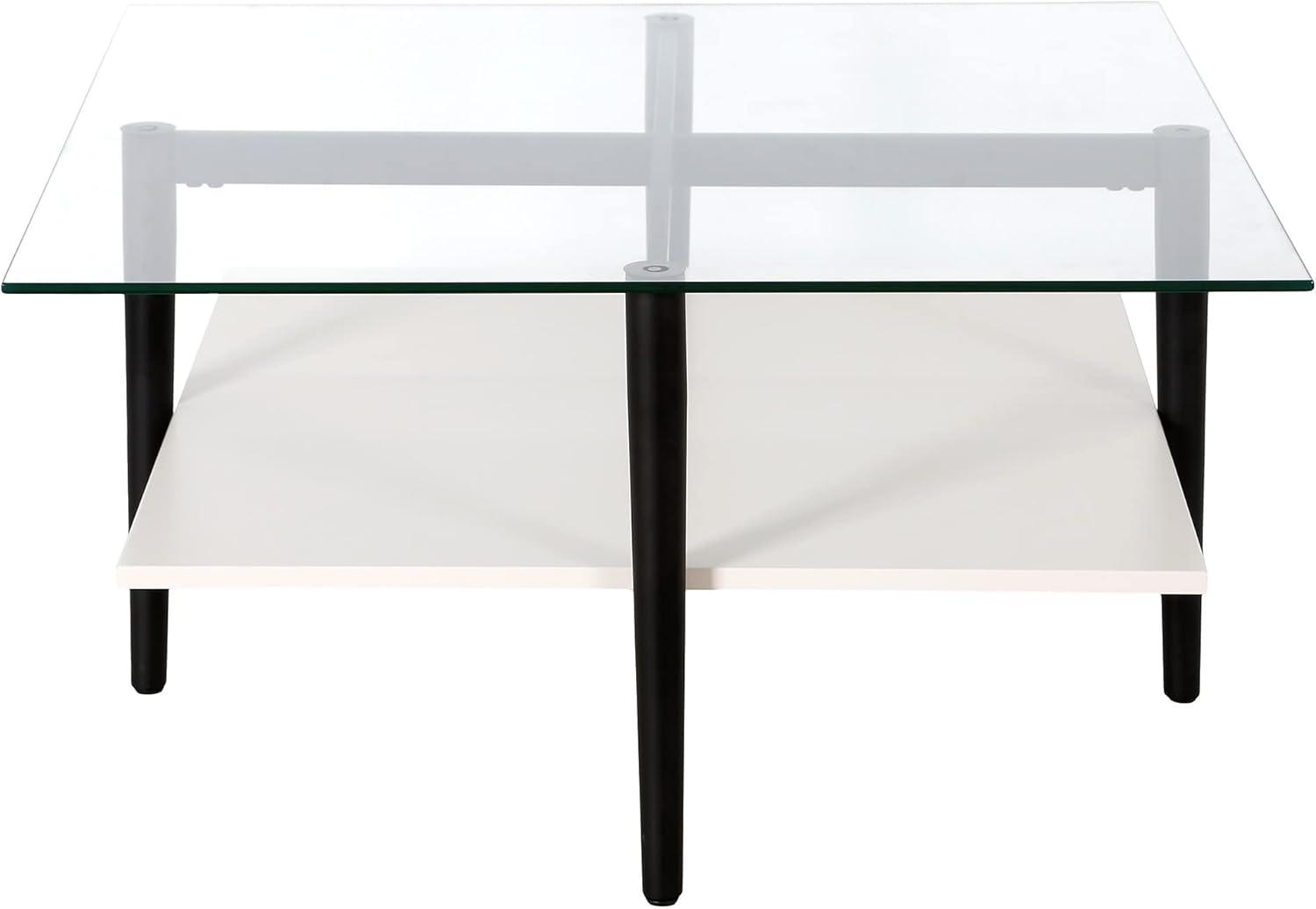 Henn&Hart 32" Black/White Coffee Table