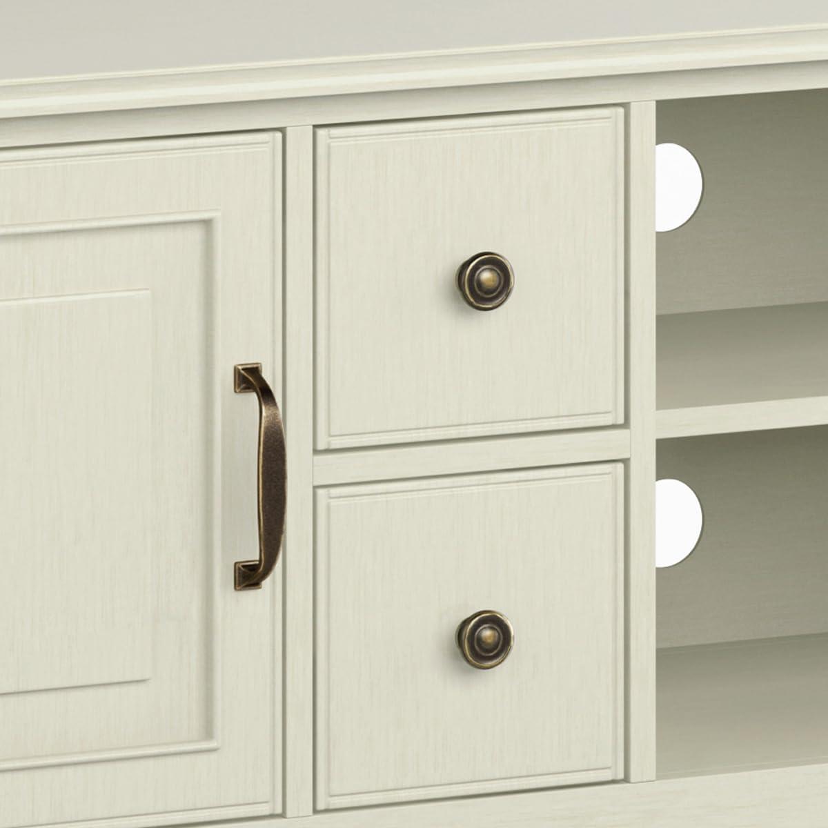 Simpli Home Connaught 72"W Solid Wood Traditional TV Stand for TVs up to 80" with 4 Drawers and 2 Cabinets