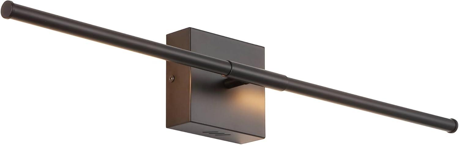 Makena 28" Dimmable Integrated LED Modern Metal Wall Sconce, Black