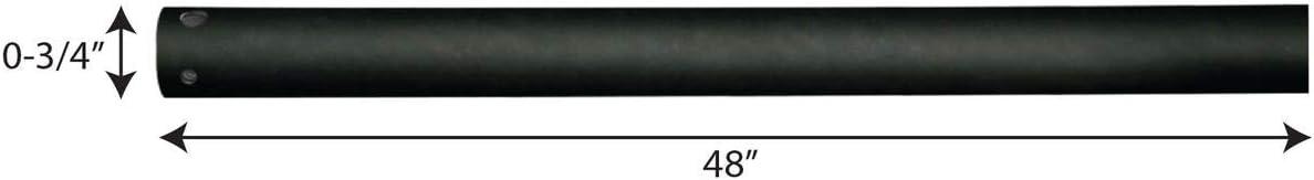 P2607-80-Progress Lighting-AirPro Fan Downrod - Downrod for Progress Brand Fans-48 Inch Down Rod Length-Forged Black Finish