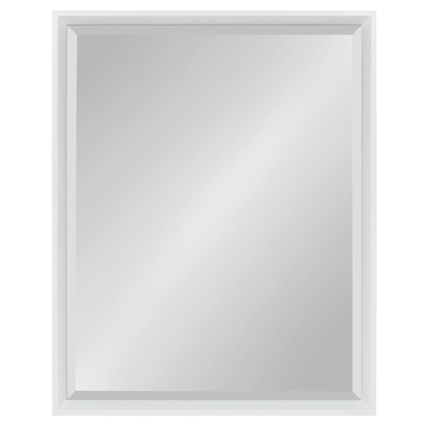 24" x 30" Calter Framed Wall Mirror White - Kate and Laurel