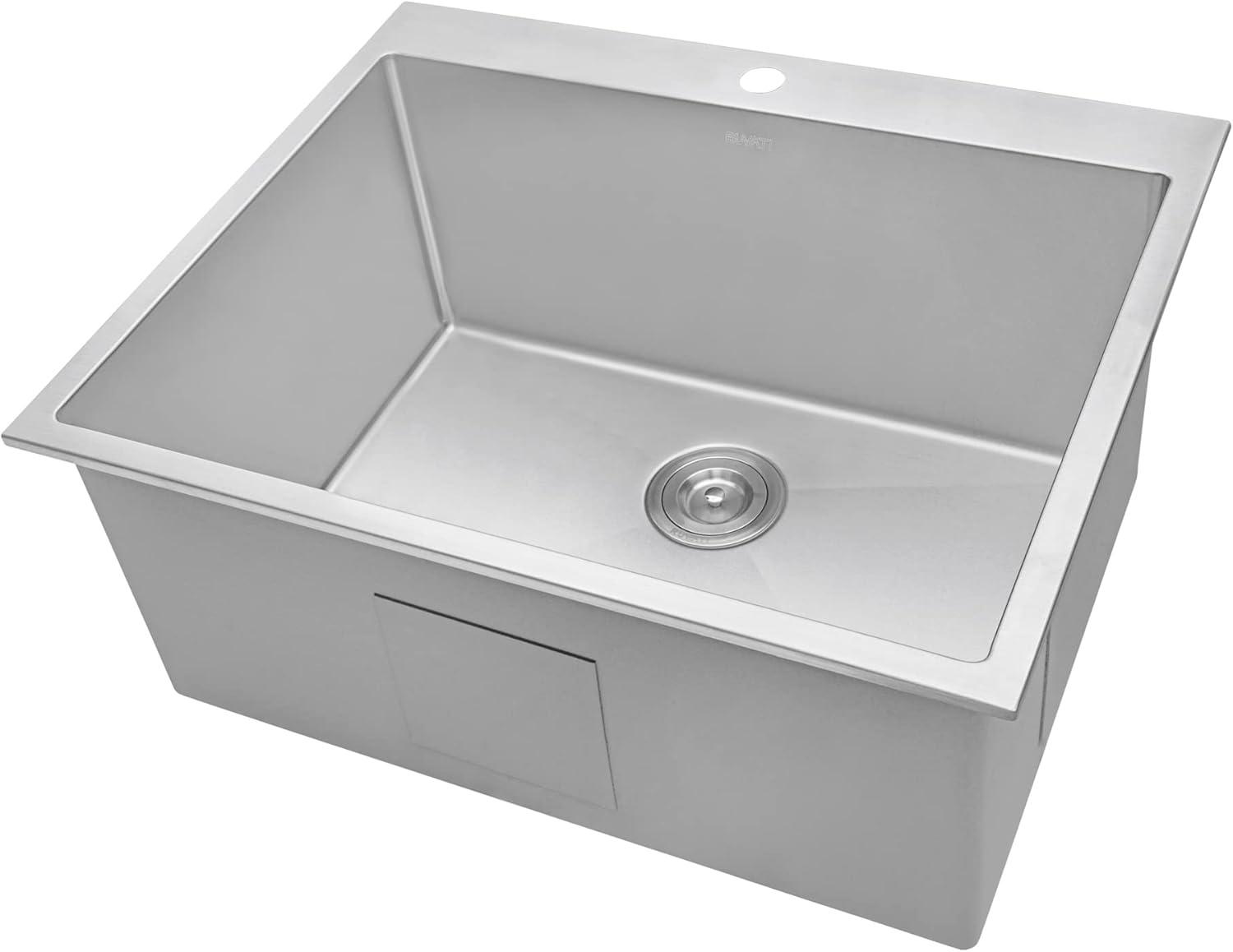 22 x 12 in. Topmount Laundry Deep Utility Sink with 16 Gauge Stainless Steel