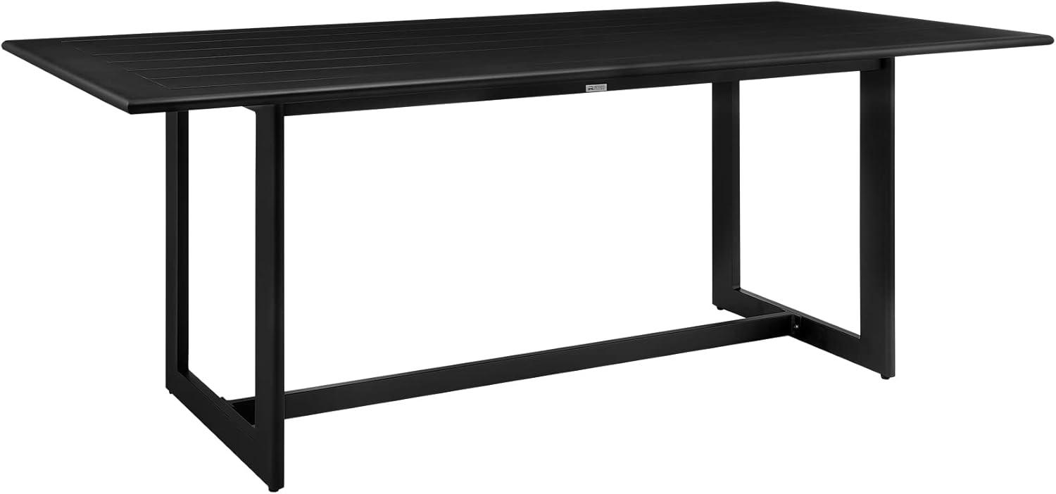 Grand Black Aluminum Rectangular Outdoor Dining Table