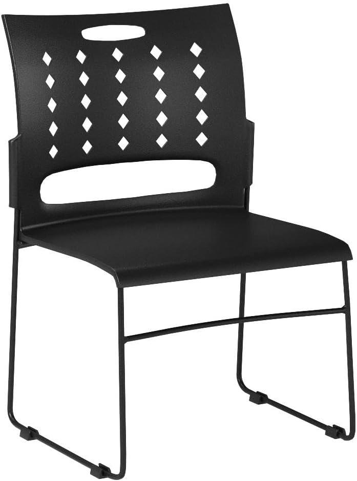 Flash Furniture Heidi 881 lb. Capacity Sled Base Stack Chair with Air-Vent Back (Set of 5)