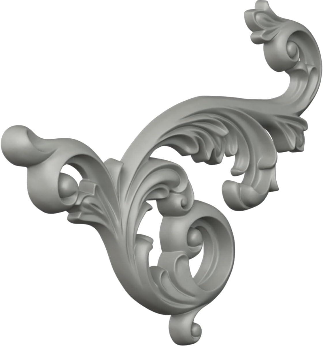 Gray Polyurethane Decorative Right Onlay Accent Piece