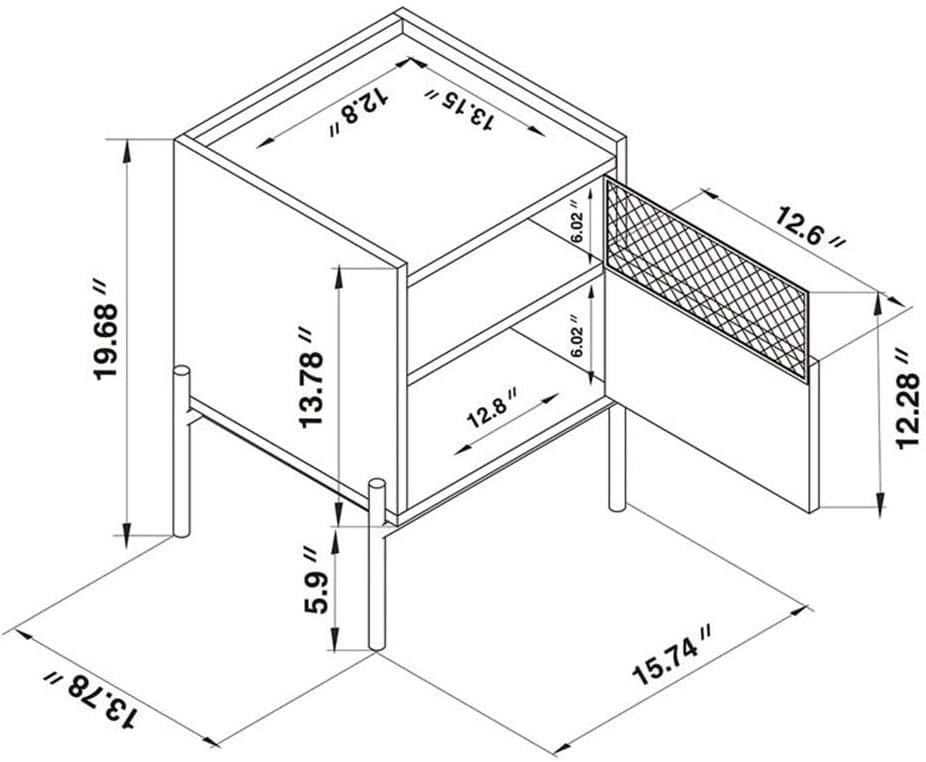 Latitude Run® Tasman End Table with Storage