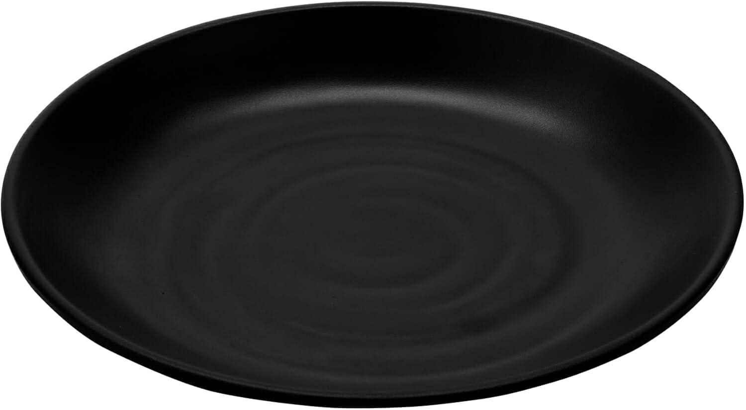 Matte Black Melamine 7.25" Round Salad Plate