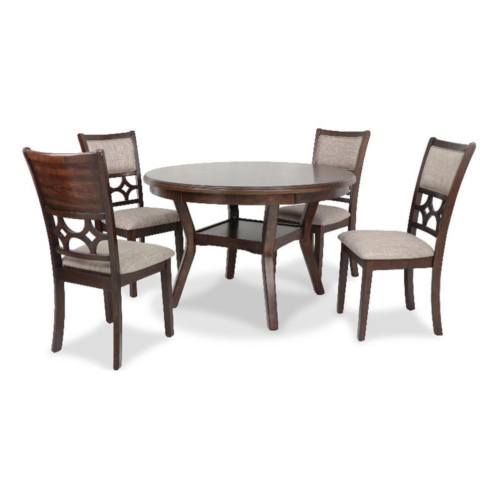 New Classic Furniture Mitchell 5-Piece Transitional Wood Dining Set in Cherry