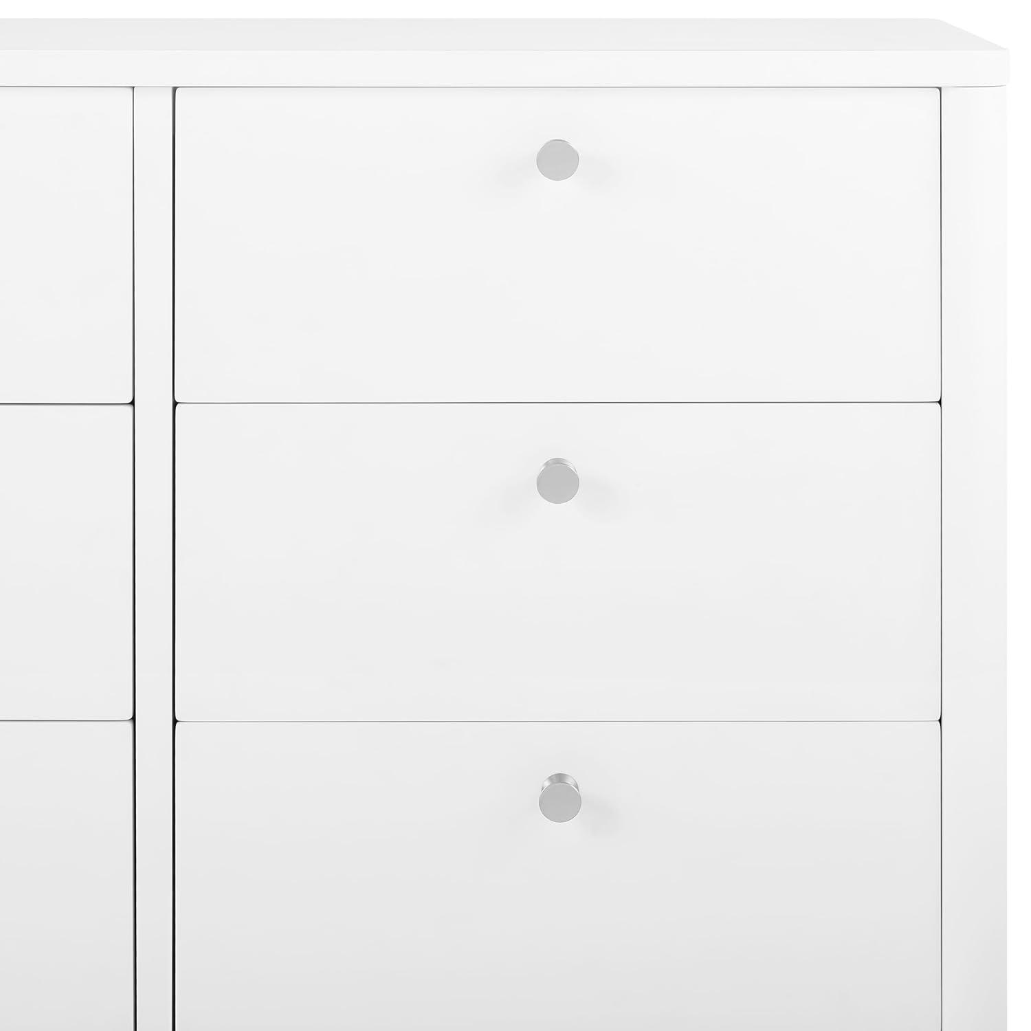 Delta Children Delta Children Brooks 6 Drawer Dresser With Interlocking Drawers (Includes 3 Sets Of Knobs – Choose From Natural, Brushed Nickel & Melted Bronze), Bianca