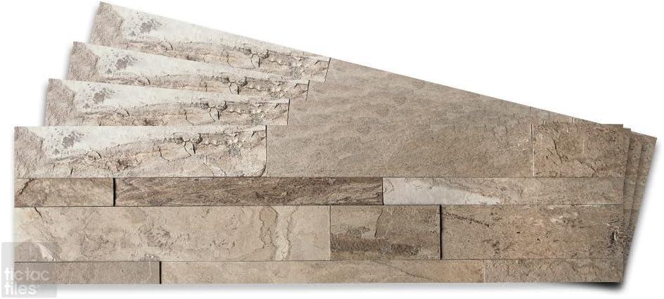 5.9'' W x 23.6'' L Natural Stone Peel and Stick Mosaic Tile