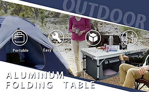 Camping Folding Table - Portable and Lightweight Table with Storage, Backyards, BBQ, Party and Picnic Foldable Table …
