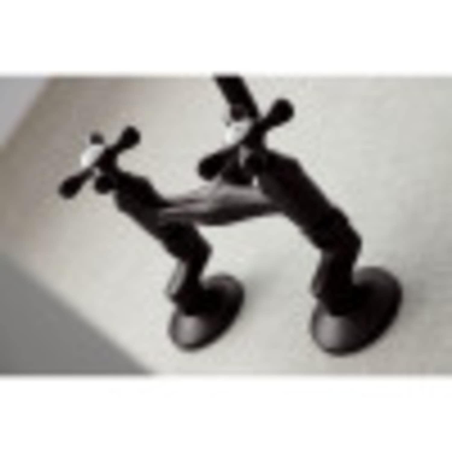 Kingston Brass Kingston Double-Handle 2-Hole Wall-Mount Bridge Kitchen Faucet