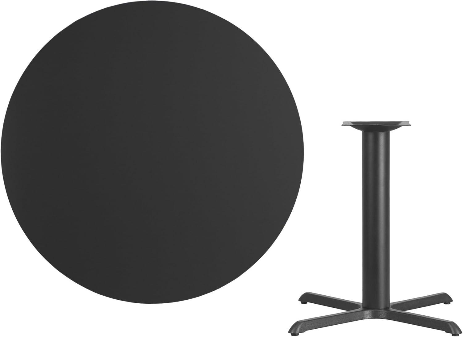 Flash Furniture Carrus Round Laminate Table Top with Height Table Base
