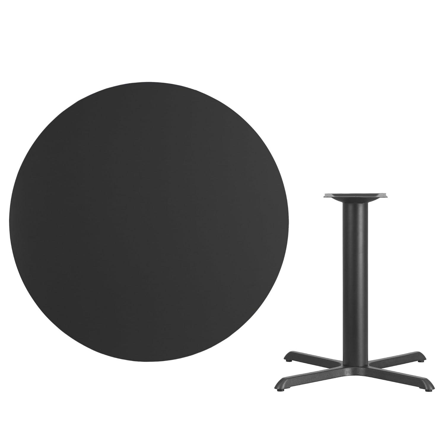 Flash Furniture Carrus Round Laminate Table Top with Height Table Base
