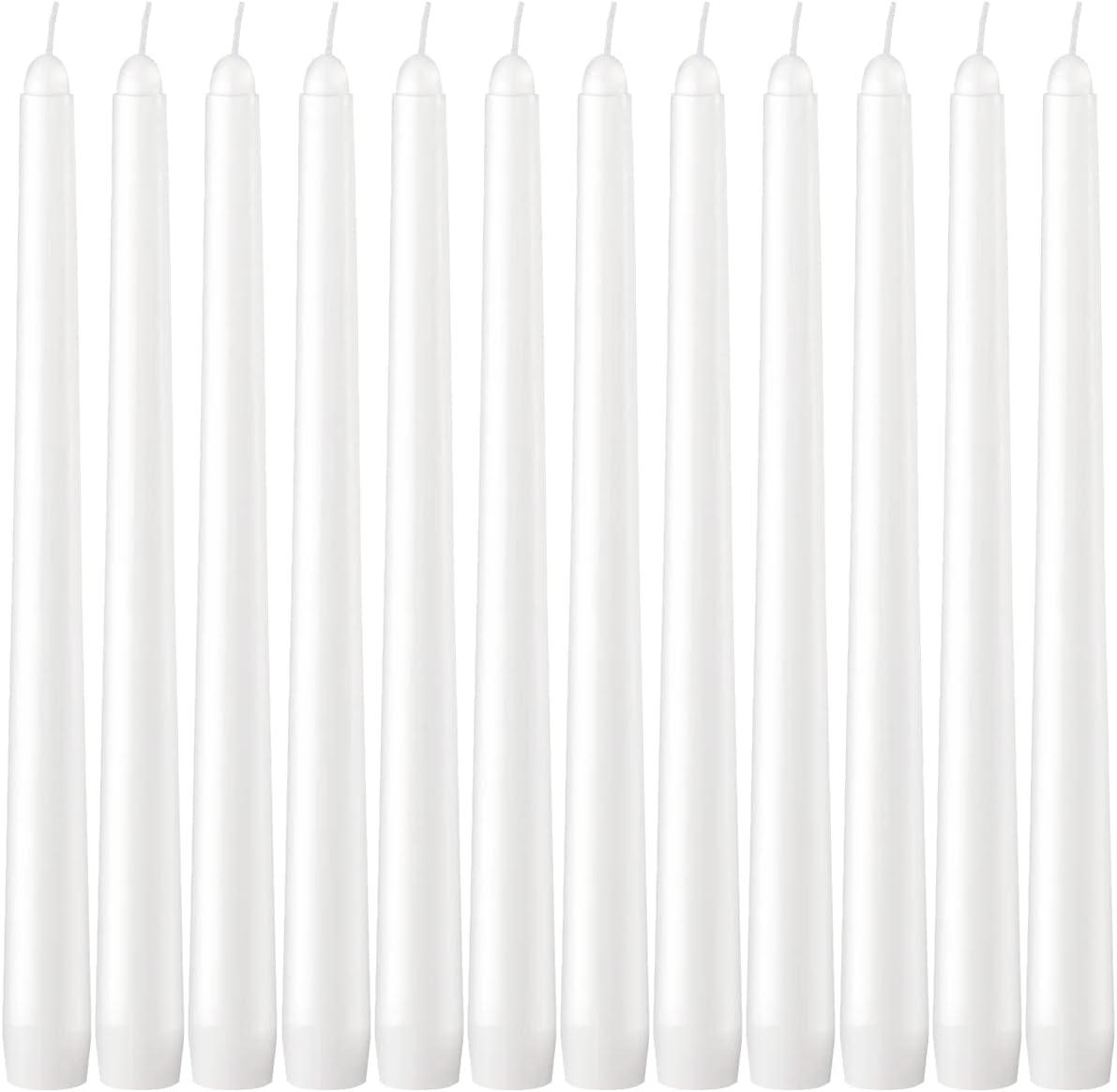 White Dripless Taper Candles for Thanksgiving, 10 Inch