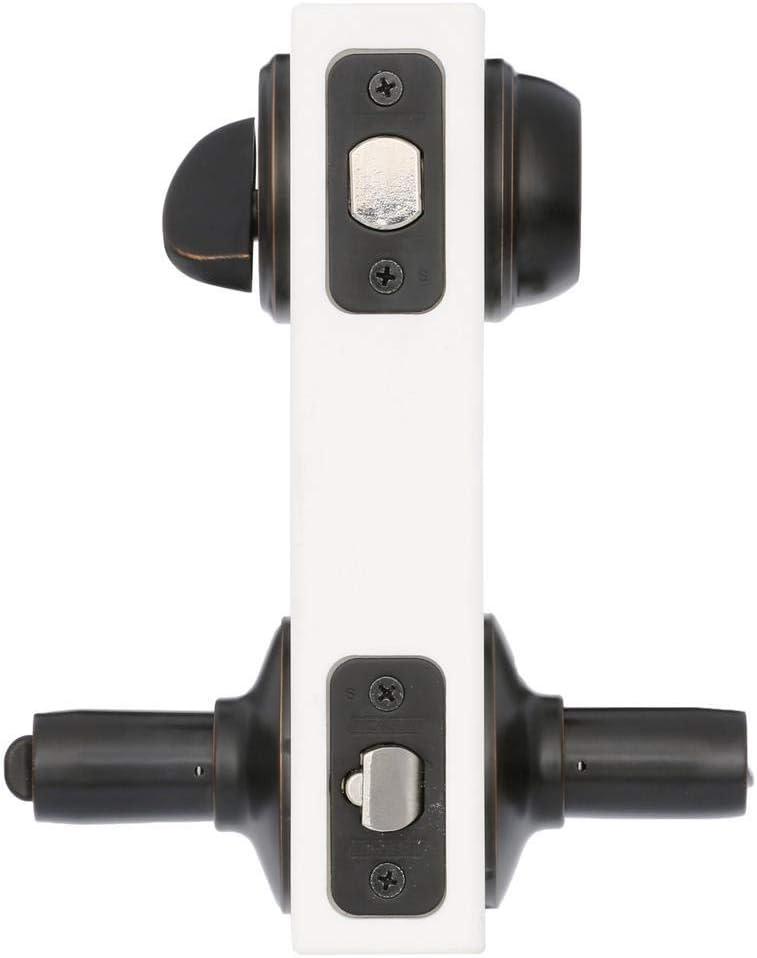 Accent Aged Bronze Single Cylinder Deadbolt and Keyed Entry Door Handle Combo Pack