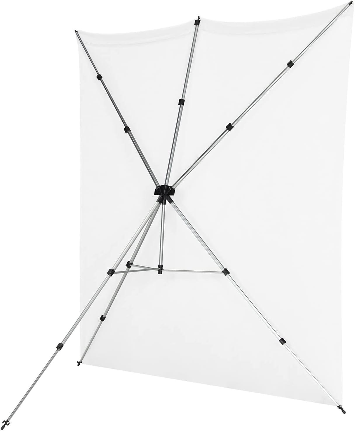 Westcott 8'x8' High-Key White X-Drop Pro Wrinkle-Resistant Backdrop Kit - for Headshots, Portraits, Video Interviews, and Photo Booths