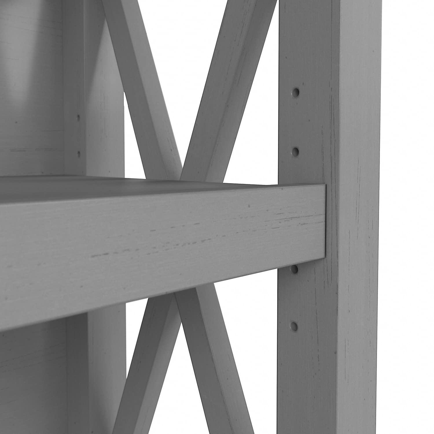 Key West Small 2 Shelf Bookcase in Cape Cod Gray - Engineered Wood