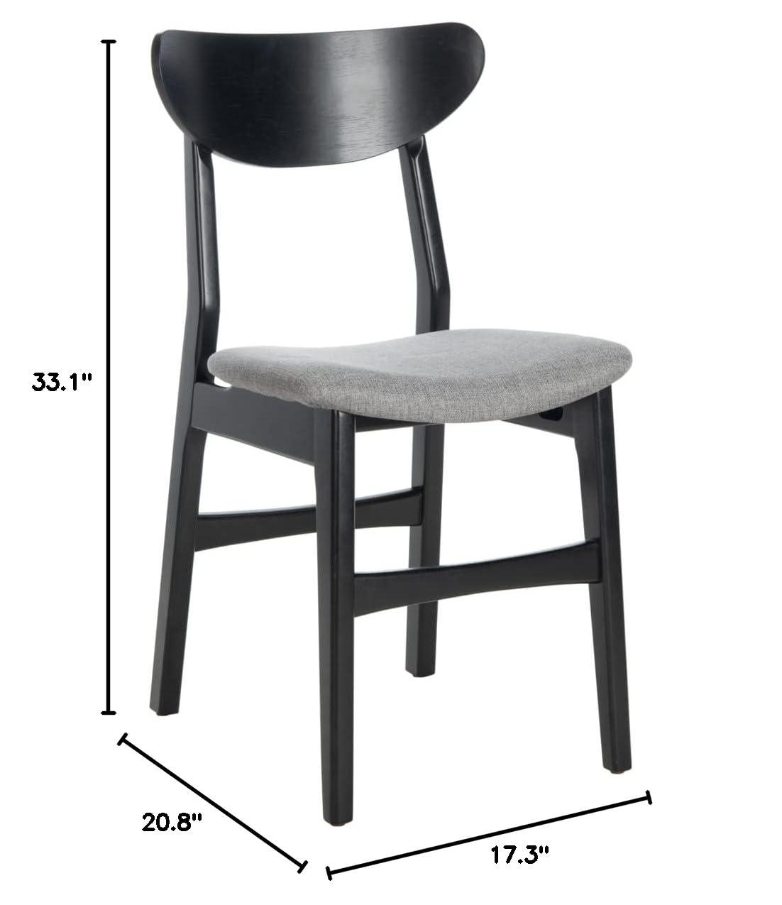 Lucca Retro Dining Chair (Set of 2) - DCH1001 - Black/Grey - Safavieh