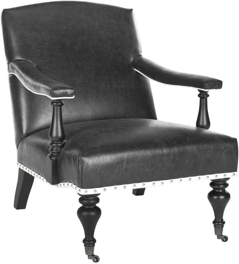 Devona Arm Chair - MCR4731 - Charcoal/White - Safavieh