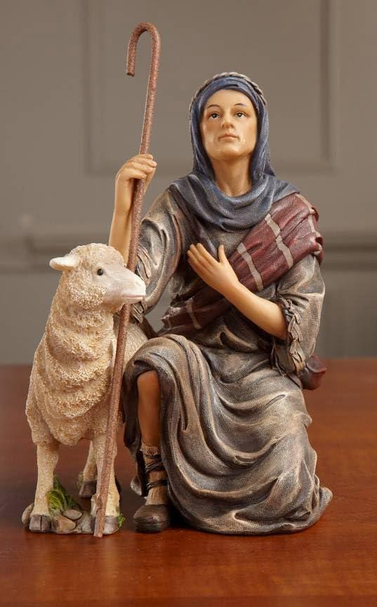Three Kings Gifts Magi, Wise Men, Christmas Star, Angel, Shepherds, Sheep, Holy Family, Jesus in Manger, Real Gold in Trunk, Nativity Scene Set & Figures, 11-Pieces, for 7 inch Scale Collection