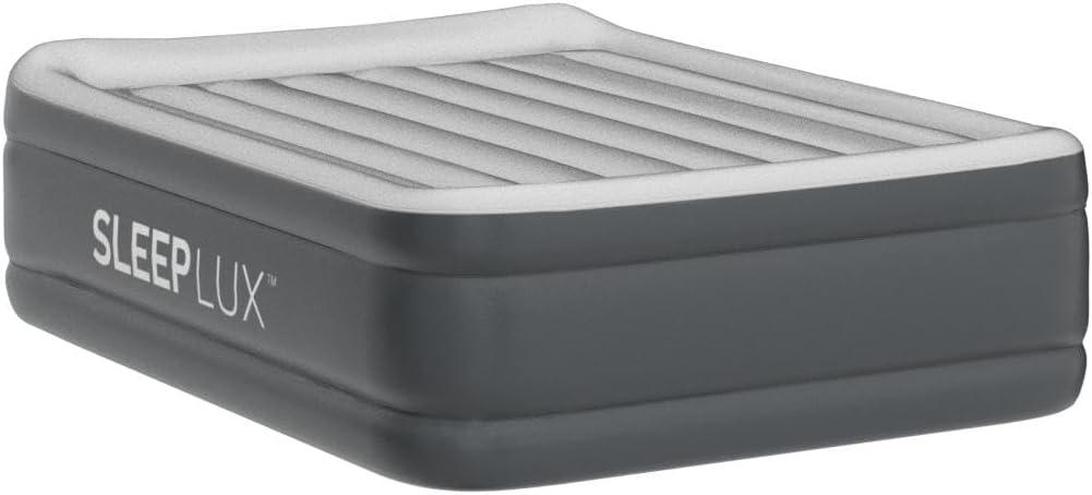 SleepLux Queen Size Raised Inflatable Air Mattress with Built-in Pump