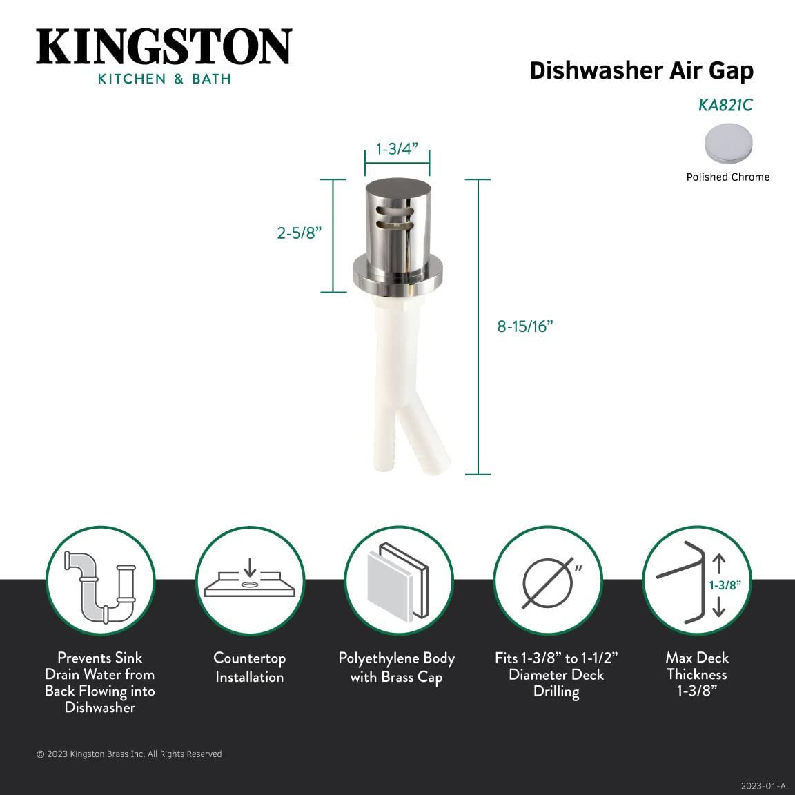 Kingston Brass Trimscape Dishwasher Air Gap