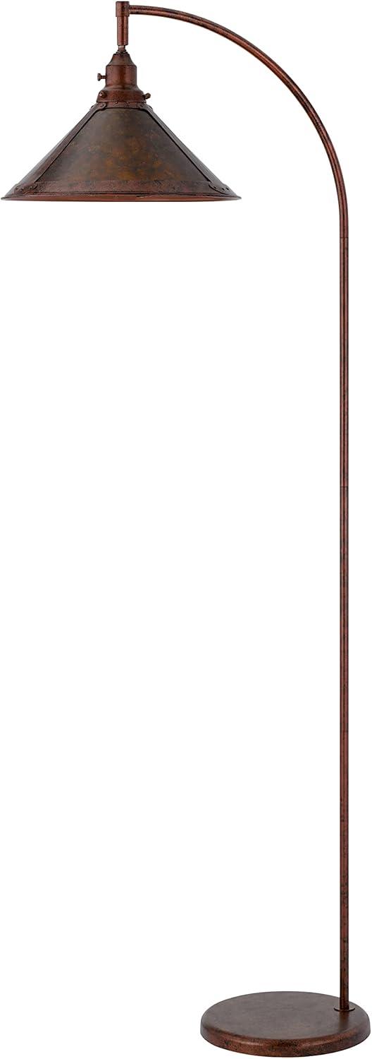 Cal Lighting 60W Downbridge Adjustable Metal Floor Lamp With Mica Shade