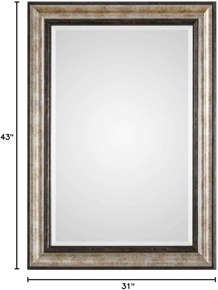 Uttermost Shefford Silver and Bronze 31" x 43" Rectangular Wall Mirror