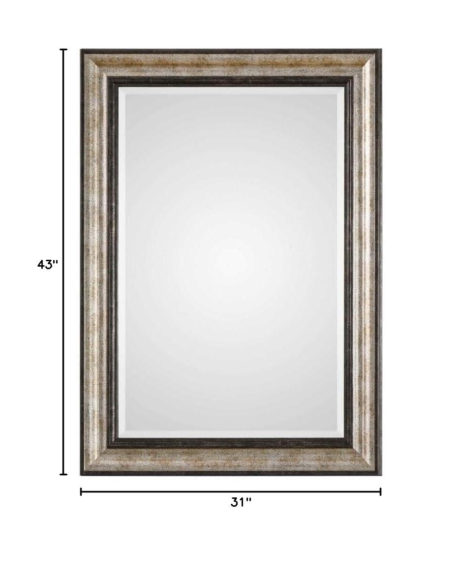 Uttermost Shefford Silver and Bronze 31" x 43" Rectangular Wall Mirror