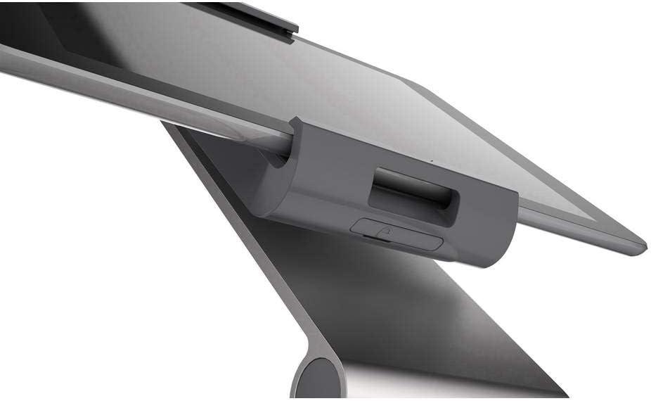 DURABLE Tablet Holder Desk Stand (7-13 Inches, 360 Degrees Rotation with Anti-Theft Device) Silver/Charcoal (893023)