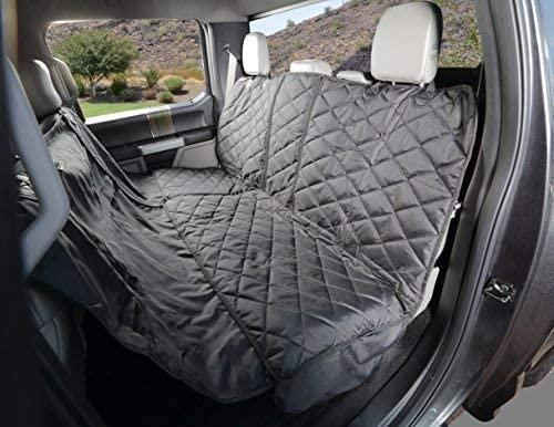 4Knines Crew Cab Rear Bench Seat Cover with Hammock - Heavy-Duty - Waterproof (Black)