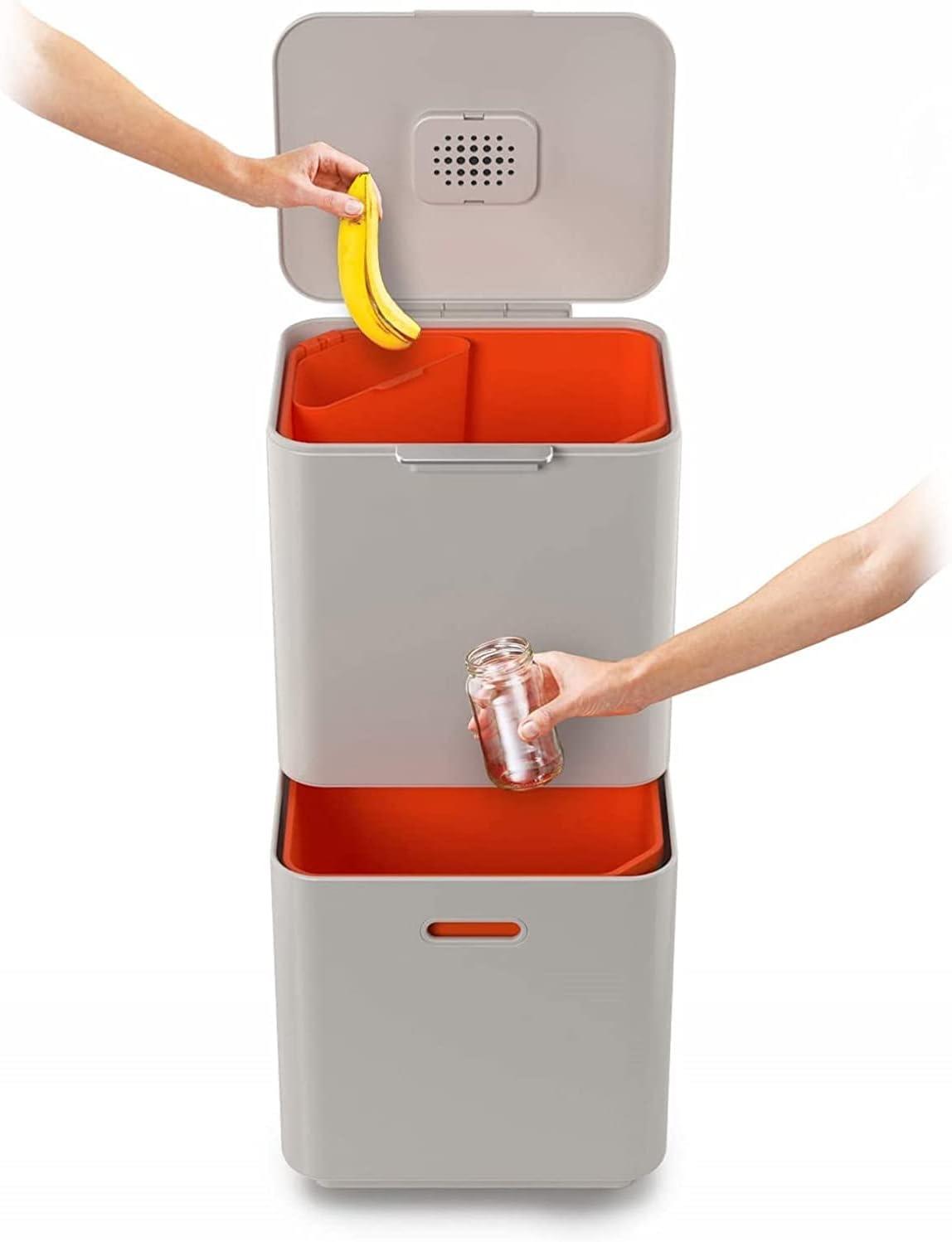 Joseph Joseph Totem Waste & Recycling Dual Kitchen Trash Can
