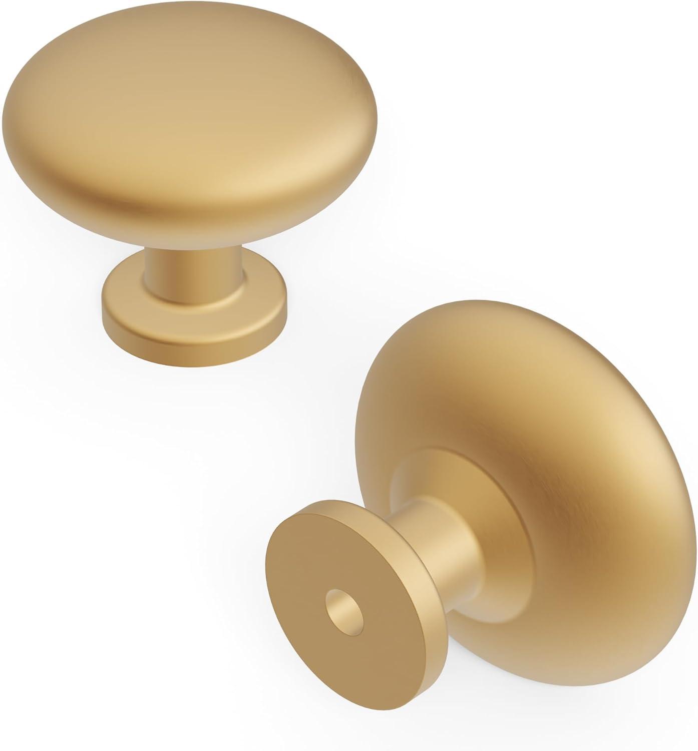 Heritage Designs Kitchen Cabinet Knobs, 1 1/8" Round Knob Pull for Doors, Drawers and Dressers