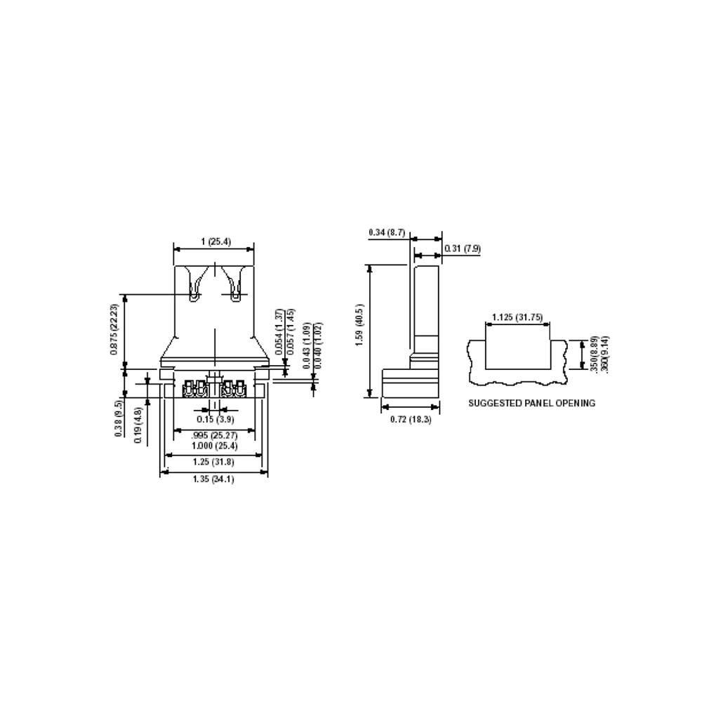 Leviton 13180-U Medium Base Bi-Pin U-Shaped Lamp Fluorescent Lampholder