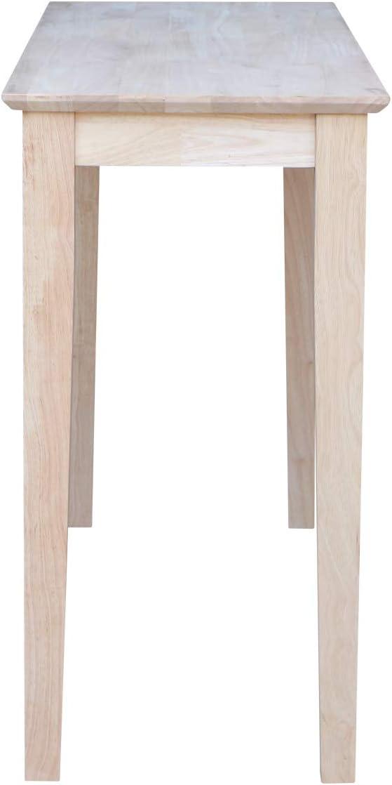 International Concepts 48" Shaker Table Unfinished: Hardwood Entryway Furniture, Spot Clean, No Warranty