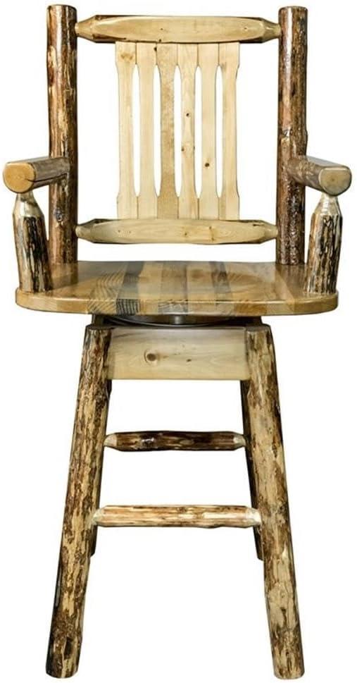 Glacier Country Collection Counter Height Swivel Captain's Barstool