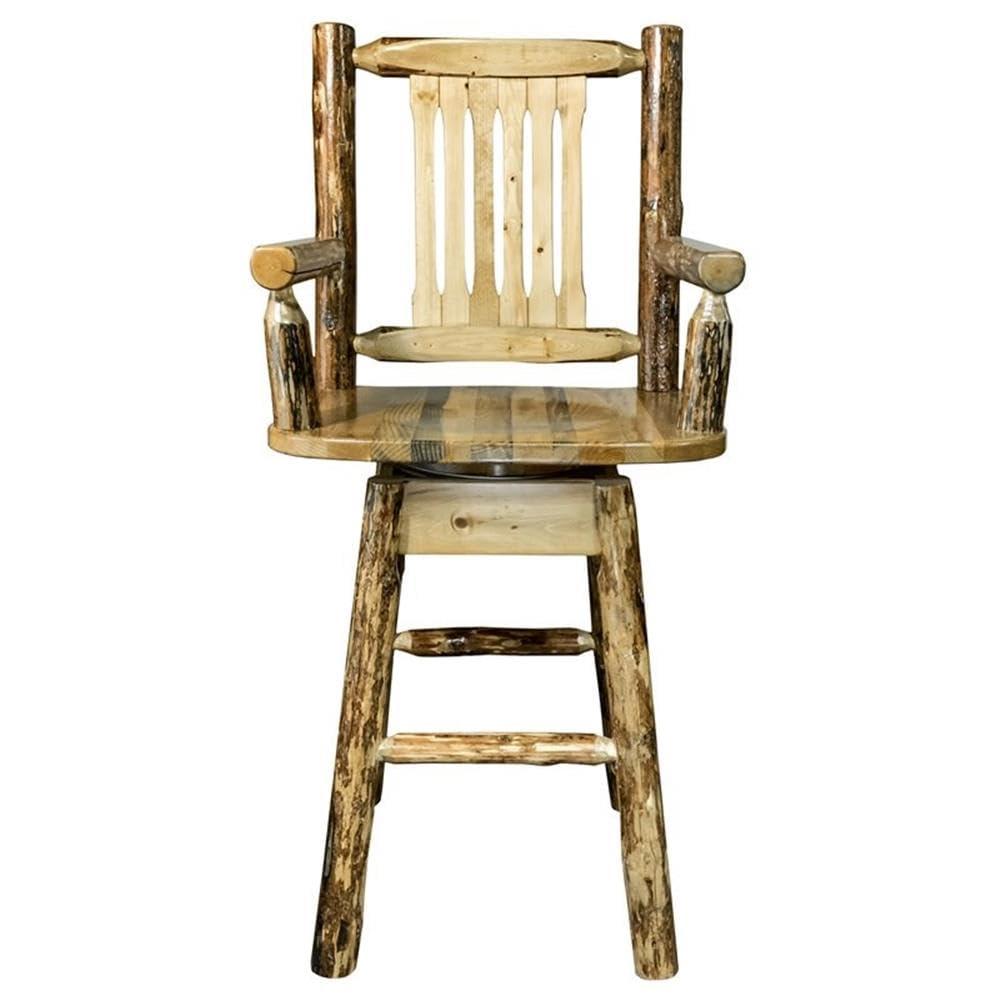Glacier Country Collection Counter Height Swivel Captain's Barstool