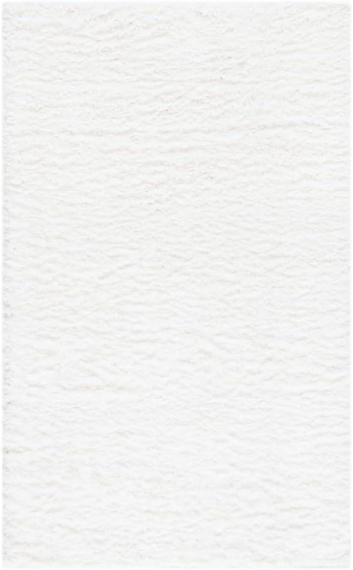 August Shag AUG900 Power Loomed Indoor Accent Rug - White - 3'x3' - Safavieh