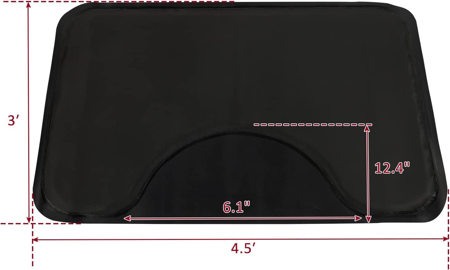 Goujxcy 3′x4.5′x1/2" Thick Anti Fatigue Salon Chair Mat for Hair Stylist, Comfort Beauty Salon Floor Mats Hair Salon Chair Mat for Barbershop Beauty Styling Chair (Semi Circle 1)