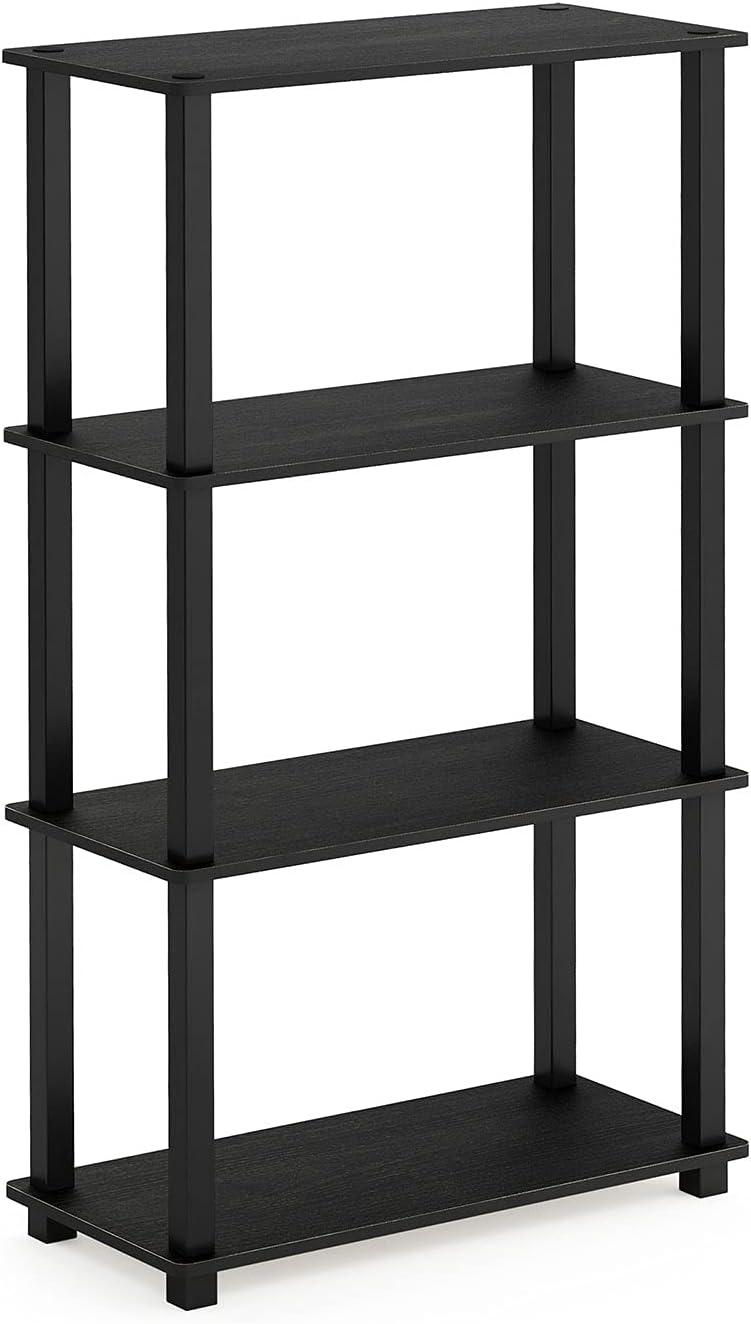 Furinno 4-Tier Open Decorative Bookshelf Multipurpose Display Rack,Americano