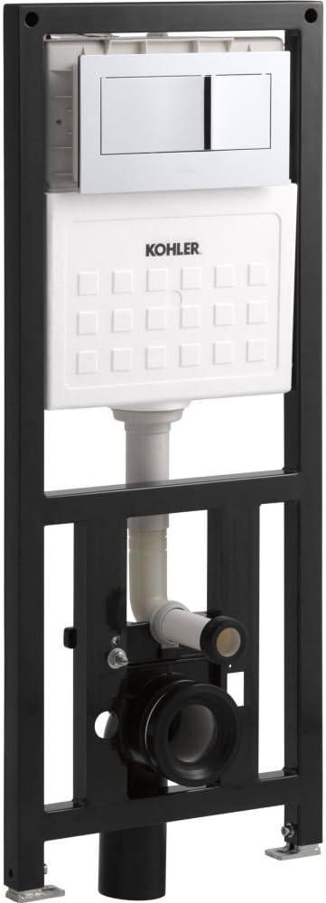 Veil Modern Dual-Flush In-Wall Toilet Tank System in Steel and Vitreous China