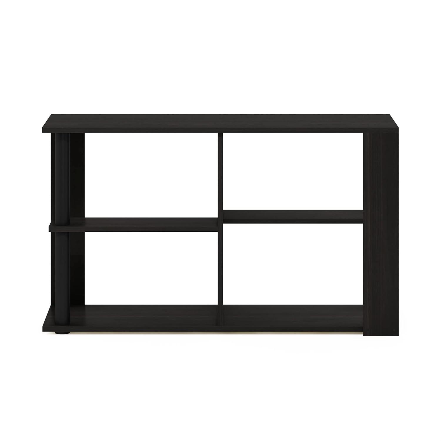 Romain Mesa de Centro Estrecha con Estantes, Espresso y Negro