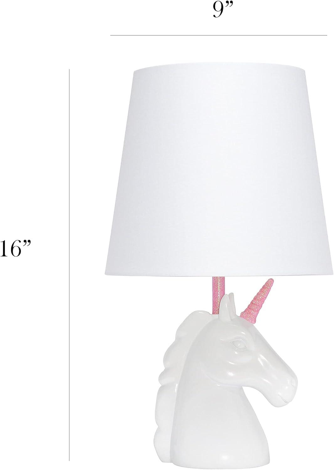 Simple Designs Sparkling Unicorn Table Lamp