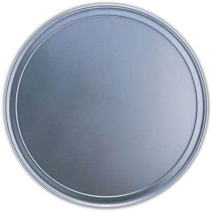 20" Silver Aluminum Round Pizza Pan with Wide Rim