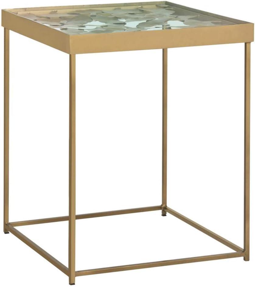 Lilian Leaf Side Table - Antique Brass - Safavieh.