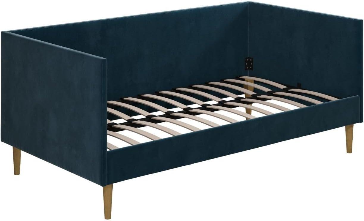 DHP Franklin Mid Century Upholstered Daybed, Twin Size, Blue Velvet