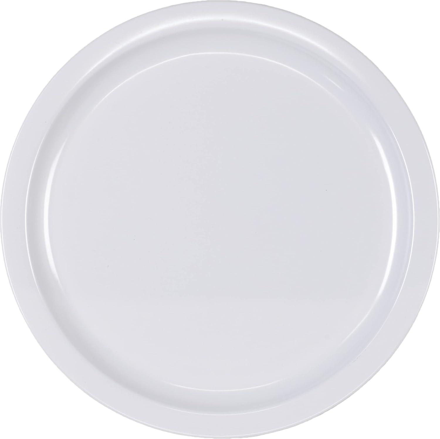 White Round Melamine 10-Inch Chip-Resistant Dinner Plate