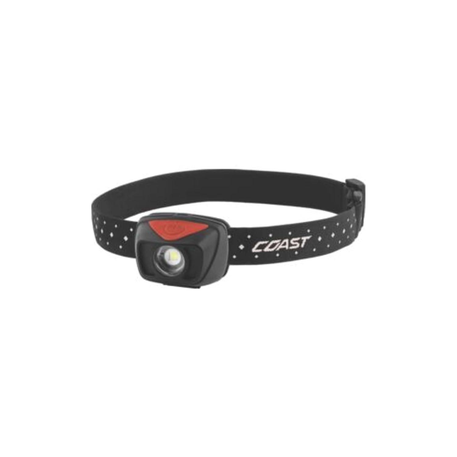 Coast Polysteel 60 400 Lumen Stormproof LED Headlamp (30415), Black